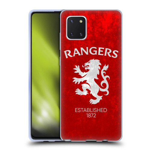 Rangers FC Crest Lion Rampant Soft Gel Case for Samsung Galaxy Note10 Lite