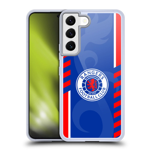 Rangers FC Crest Stripes Soft Gel Case for Samsung Galaxy S22 5G