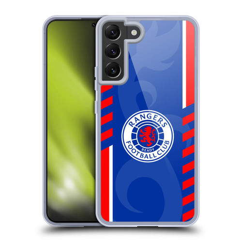 Rangers FC Crest Stripes Soft Gel Case for Samsung Galaxy S22+ 5G