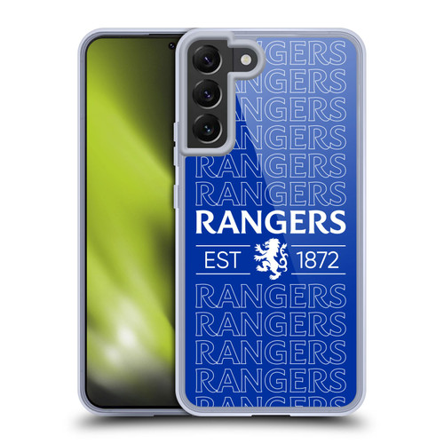 Rangers FC Crest Typography Soft Gel Case for Samsung Galaxy S22+ 5G