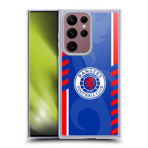 Rangers FC Crest Stripes Soft Gel Case for Samsung Galaxy S22 Ultra 5G