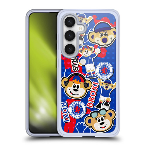 Rangers FC Crest Mascot Sticker Collage Soft Gel Case for Samsung Galaxy S24 5G