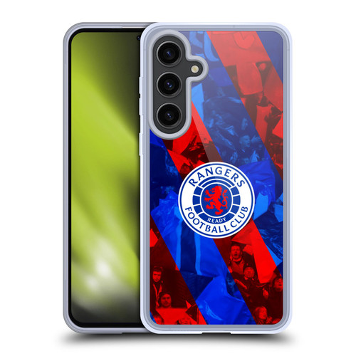 Rangers FC Crest Stadium Stripes Soft Gel Case for Samsung Galaxy S24+ 5G