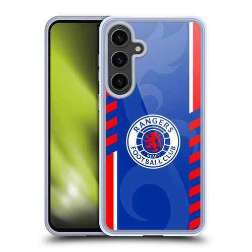 Rangers FC Crest Stripes Soft Gel Case for Samsung Galaxy S24+ 5G