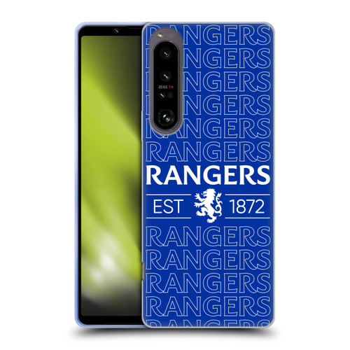 Rangers FC Crest Typography Soft Gel Case for Sony Xperia 1 IV