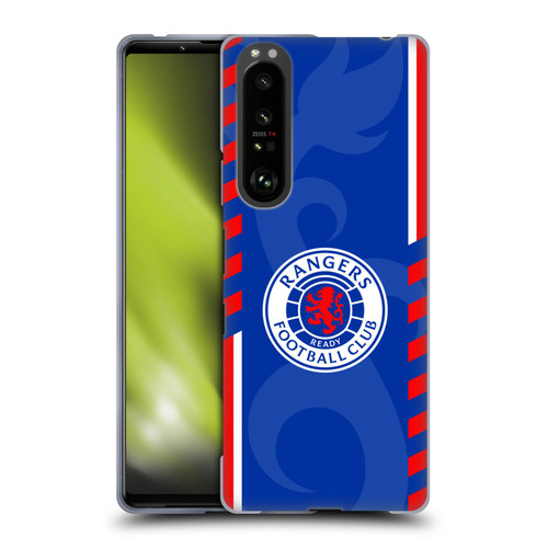 Rangers FC Crest Stripes Soft Gel Case for Sony Xperia 1 III