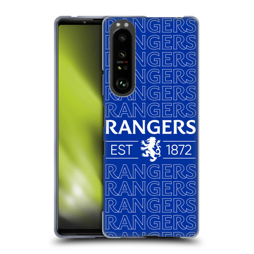 Rangers FC Crest Typography Soft Gel Case for Sony Xperia 1 III
