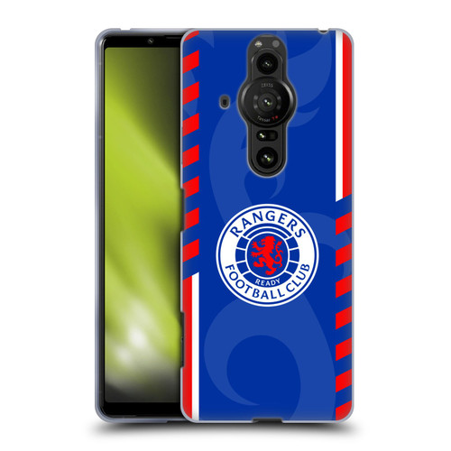 Rangers FC Crest Stripes Soft Gel Case for Sony Xperia Pro-I