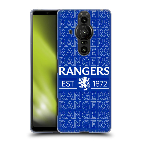 Rangers FC Crest Typography Soft Gel Case for Sony Xperia Pro-I