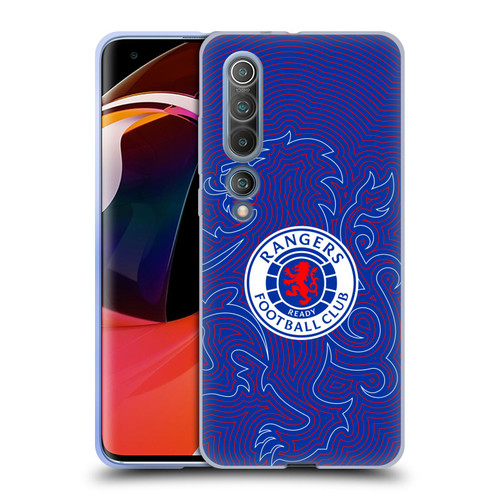 Rangers FC Crest Lion Pinstripes Pattern Soft Gel Case for Xiaomi Mi 10 5G / Mi 10 Pro 5G
