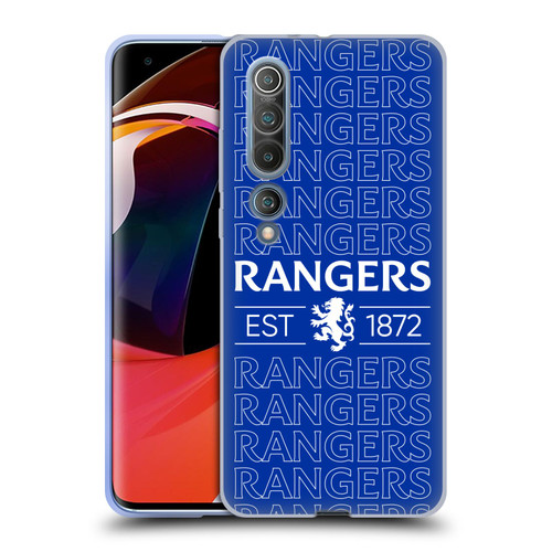 Rangers FC Crest Typography Soft Gel Case for Xiaomi Mi 10 5G / Mi 10 Pro 5G
