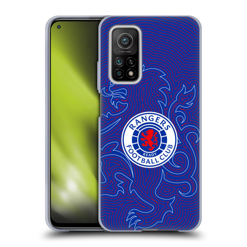 Rangers FC Crest Lion Pinstripes Pattern Soft Gel Case for Xiaomi Mi 10T 5G