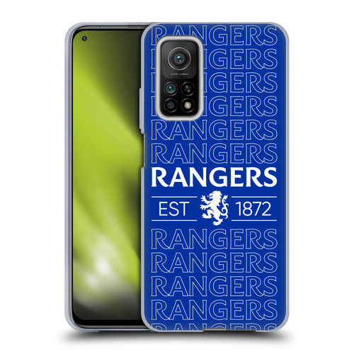 Rangers FC Crest Typography Soft Gel Case for Xiaomi Mi 10T 5G