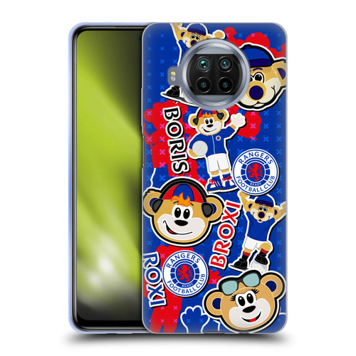 Rangers FC Crest Mascot Sticker Collage Soft Gel Case for Xiaomi Mi 10T Lite 5G