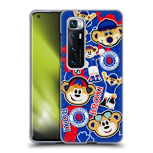 Rangers FC Crest Mascot Sticker Collage Soft Gel Case for Xiaomi Mi 10 Ultra 5G