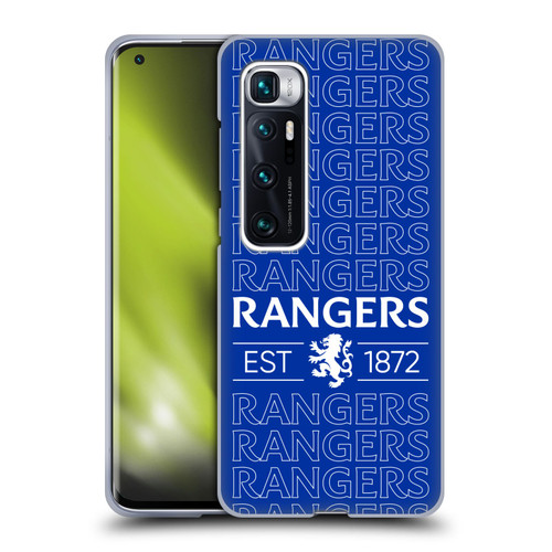 Rangers FC Crest Typography Soft Gel Case for Xiaomi Mi 10 Ultra 5G