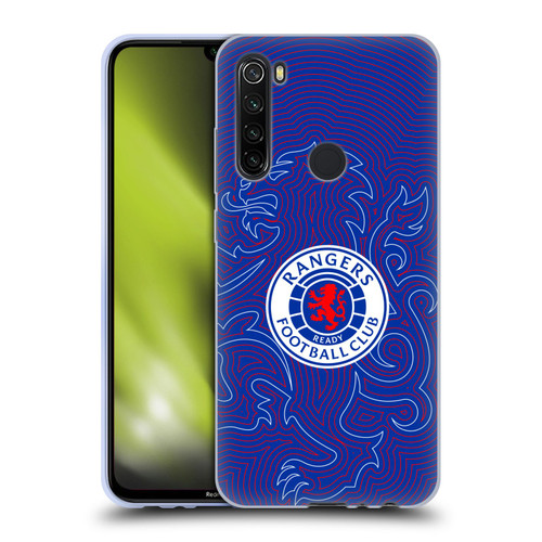 Rangers FC Crest Lion Pinstripes Pattern Soft Gel Case for Xiaomi Redmi Note 8T