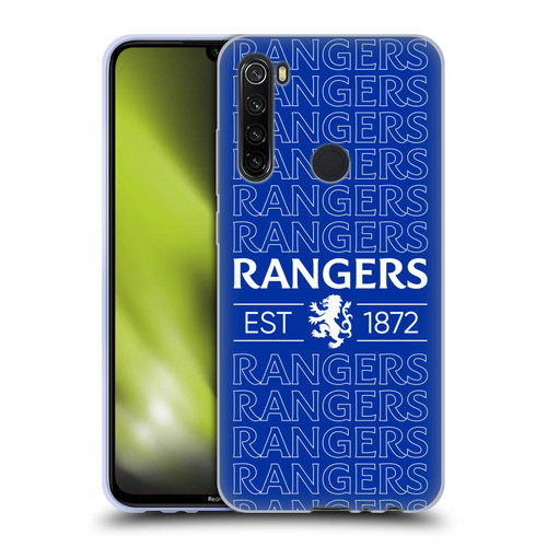 Rangers FC Crest Typography Soft Gel Case for Xiaomi Redmi Note 8T
