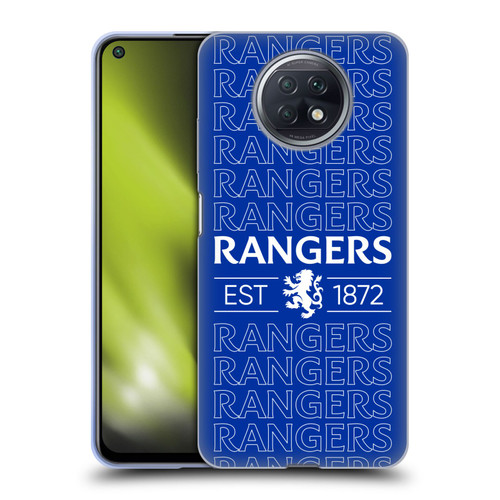Rangers FC Crest Typography Soft Gel Case for Xiaomi Redmi Note 9T 5G