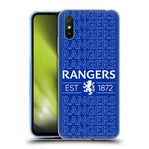 Rangers FC Crest Typography Soft Gel Case for Xiaomi Redmi 9A / Redmi 9AT