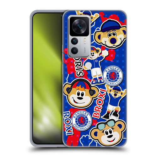 Rangers FC Crest Mascot Sticker Collage Soft Gel Case for Xiaomi 12T 5G / 12T Pro 5G / Redmi K50 Ultra 5G