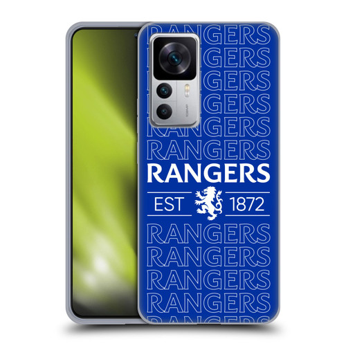 Rangers FC Crest Typography Soft Gel Case for Xiaomi 12T 5G / 12T Pro 5G / Redmi K50 Ultra 5G