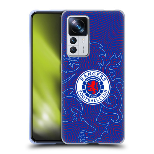 Rangers FC Crest Lion Pinstripes Pattern Soft Gel Case for Xiaomi 12T Pro