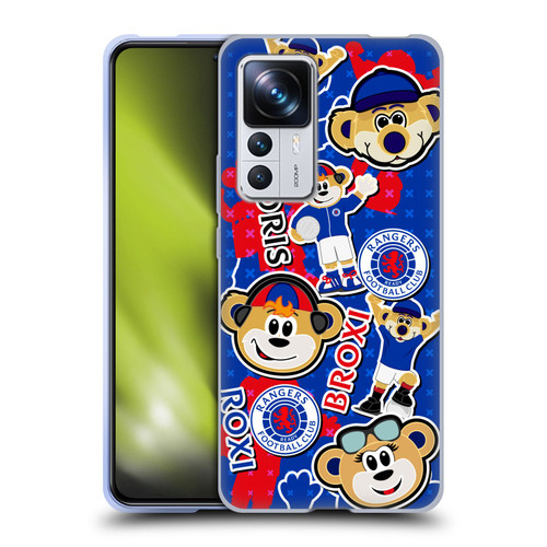 Rangers FC Crest Mascot Sticker Collage Soft Gel Case for Xiaomi 12T Pro