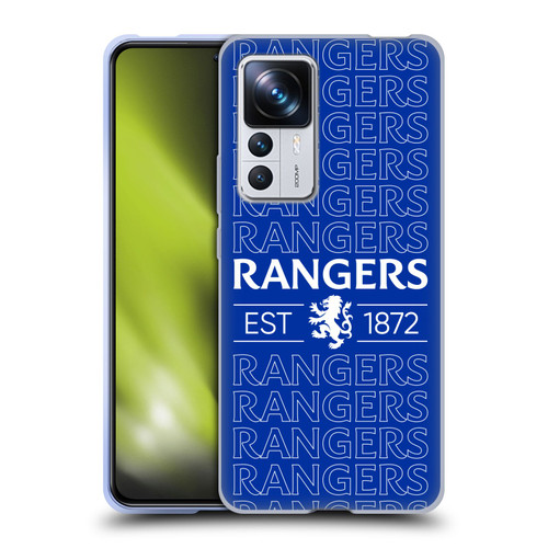 Rangers FC Crest Typography Soft Gel Case for Xiaomi 12T Pro