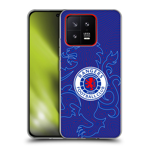 Rangers FC Crest Lion Pinstripes Pattern Soft Gel Case for Xiaomi 13 5G