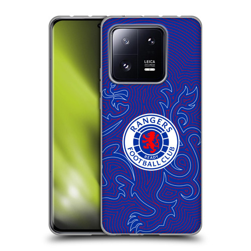 Rangers FC Crest Lion Pinstripes Pattern Soft Gel Case for Xiaomi 13 Pro 5G