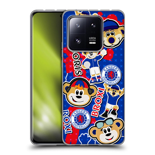 Rangers FC Crest Mascot Sticker Collage Soft Gel Case for Xiaomi 13 Pro 5G