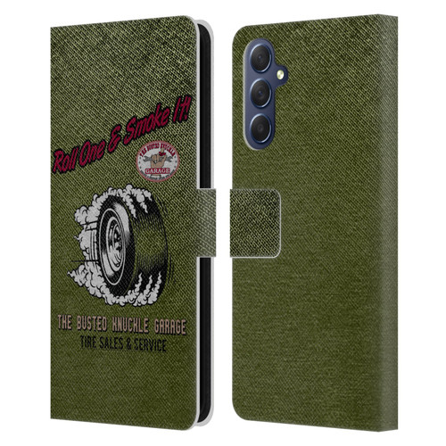 Busted Knuckle Garage Graphics Tire Leather Book Wallet Case Cover For Samsung Galaxy M54 5G
