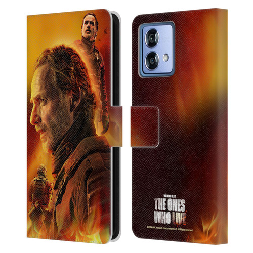 The Walking Dead: The Ones Who Live Key Art Rick Leather Book Wallet Case Cover For Motorola Moto G84 5G