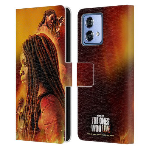 The Walking Dead: The Ones Who Live Key Art Michonne Leather Book Wallet Case Cover For Motorola Moto G84 5G