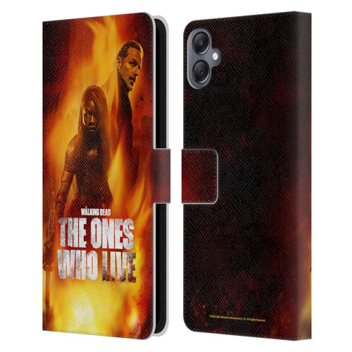 The Walking Dead: The Ones Who Live Key Art Poster Leather Book Wallet Case Cover For Samsung Galaxy A05