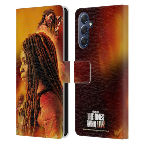 The Walking Dead: The Ones Who Live Key Art Michonne Leather Book Wallet Case Cover For Samsung Galaxy M54 5G