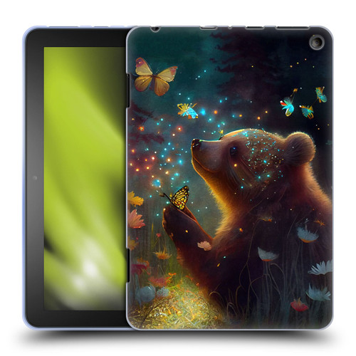 JK Stewart Art Bear Soft Gel Case for Amazon Fire HD 8/Fire HD 8 Plus 2020