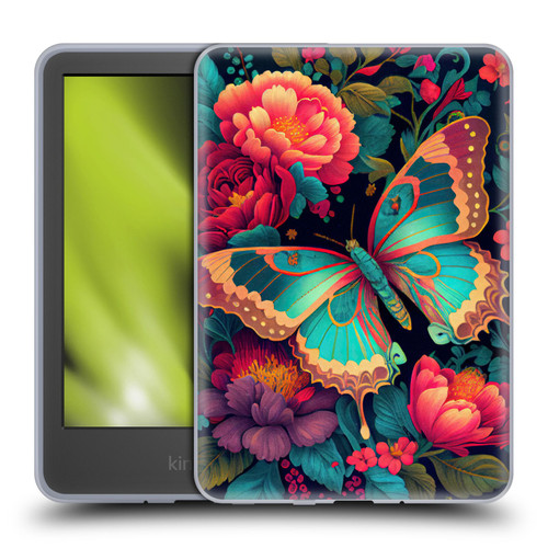 JK Stewart Art Butterfly And Flowers Soft Gel Case for Amazon Kindle 11th Gen 6in 2022
