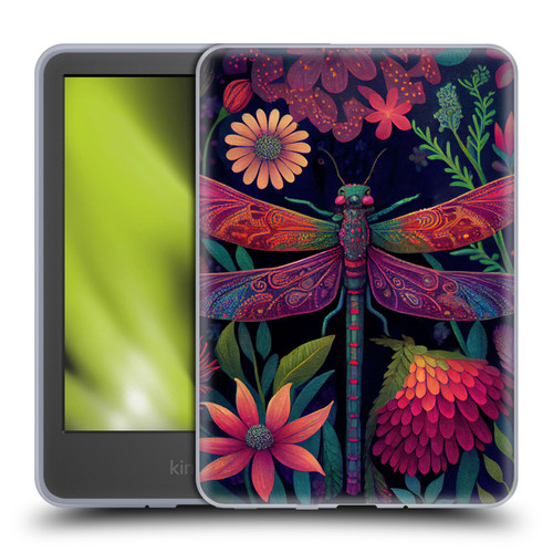 JK Stewart Art Dragonfly Purple Soft Gel Case for Amazon Kindle 11th Gen 6in 2022