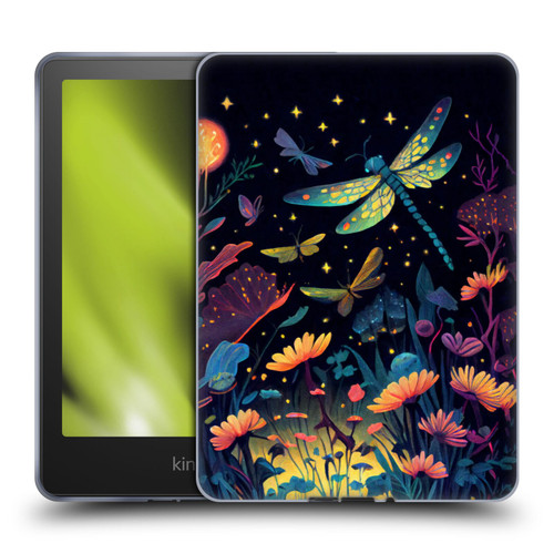 JK Stewart Art Dragonflies In Night Garden Soft Gel Case for Amazon Kindle Paperwhite 5 (2021)