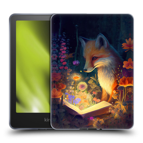 JK Stewart Art Fox Reading Soft Gel Case for Amazon Kindle Paperwhite 5 (2021)