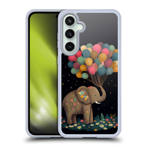 JK Stewart Art Elephant Holding Balloon Soft Gel Case for Samsung Galaxy S23 FE 5G