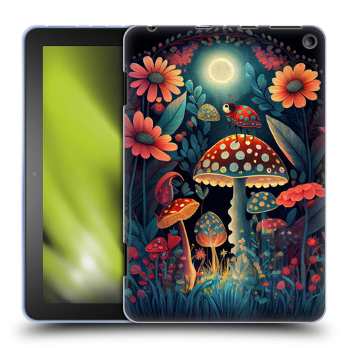 JK Stewart Graphics Ladybug On Mushroom Soft Gel Case for Amazon Fire HD 8/Fire HD 8 Plus 2020