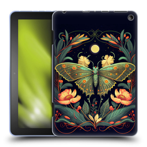 JK Stewart Graphics Lunar Moth Night Garden Soft Gel Case for Amazon Fire HD 8/Fire HD 8 Plus 2020