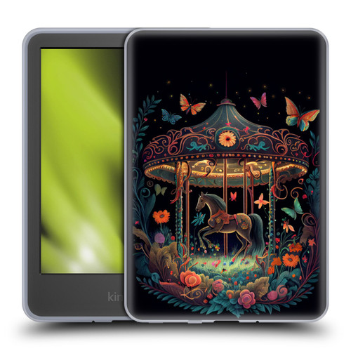 JK Stewart Graphics Carousel Dark Knight Garden Soft Gel Case for Amazon Kindle 11th Gen 6in 2022
