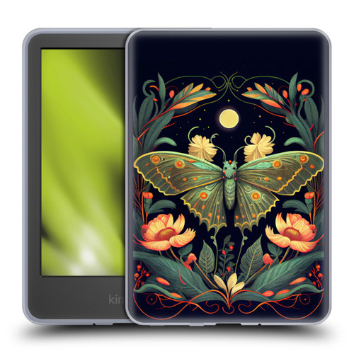 JK Stewart Graphics Lunar Moth Night Garden Soft Gel Case for Amazon Kindle 11th Gen 6in 2022