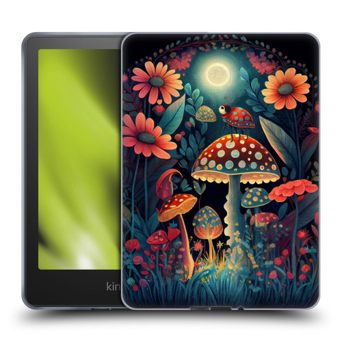 JK Stewart Graphics Ladybug On Mushroom Soft Gel Case for Amazon Kindle Paperwhite 5 (2021)
