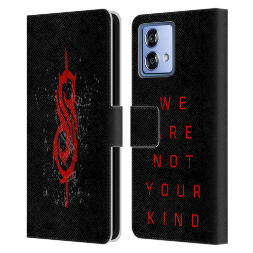 Slipknot We Are Not Your Kind Red Distressed Look Leather Book Wallet Case Cover For Motorola Moto G84 5G