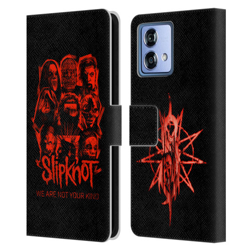 Slipknot We Are Not Your Kind Red Patch Leather Book Wallet Case Cover For Motorola Moto G84 5G